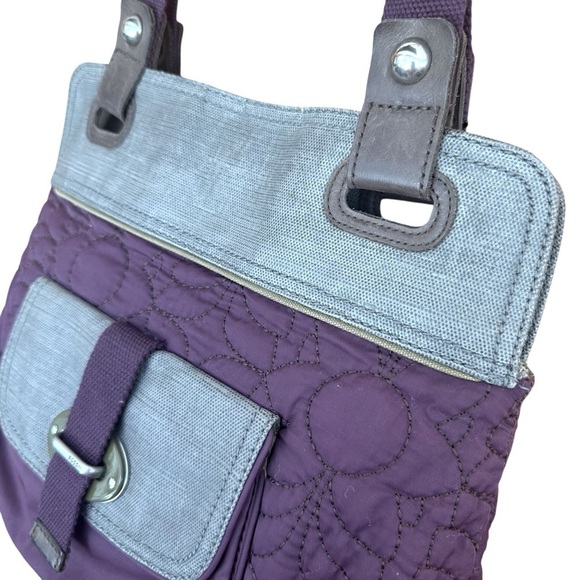Fossil Purple Quilted Tote Satchel Handbag - Picture 4 of 8